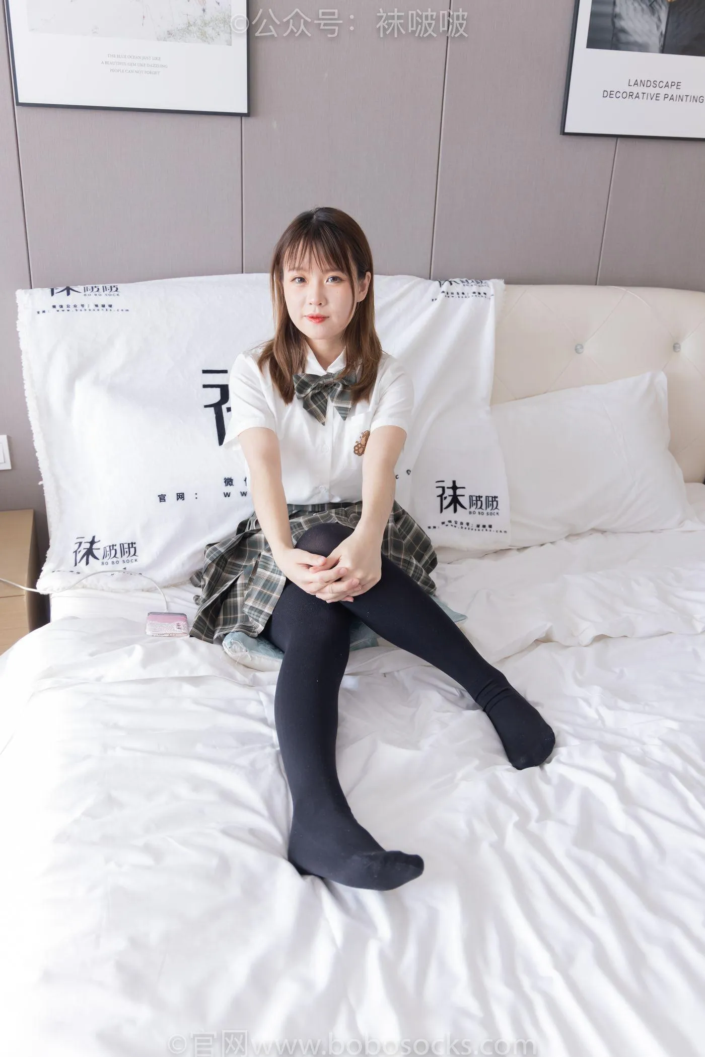 [BoBoSocks袜啵啵]NO.056 朵朵-JK制服、皮鞋、厚黑丝 [135P]插图7